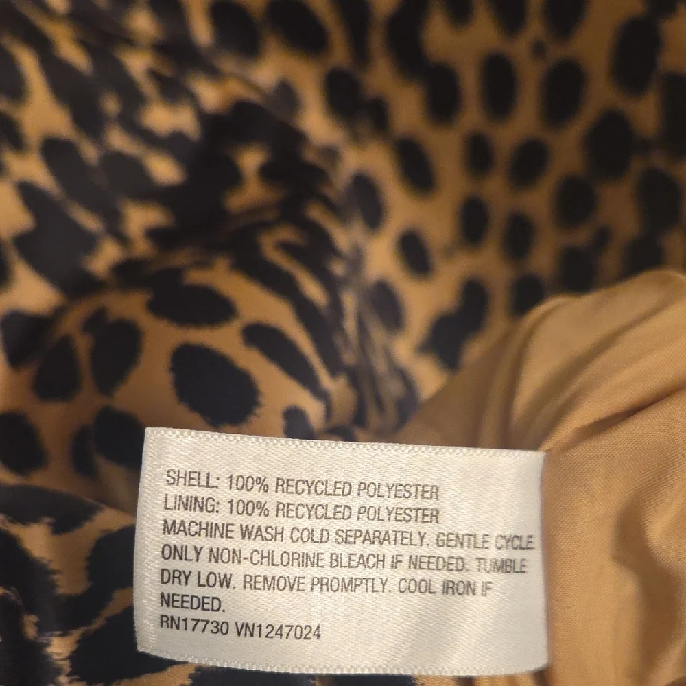 Tan‎ and Cream Leopard Print Halter Mini Sheath Dress